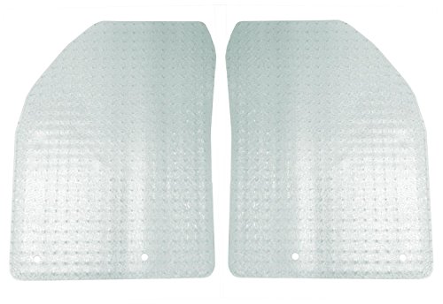 Coverking Front Custom Fit Floor Mats for Select Chevrolet Corvette Models - Nibbed Vinyl (Clear)