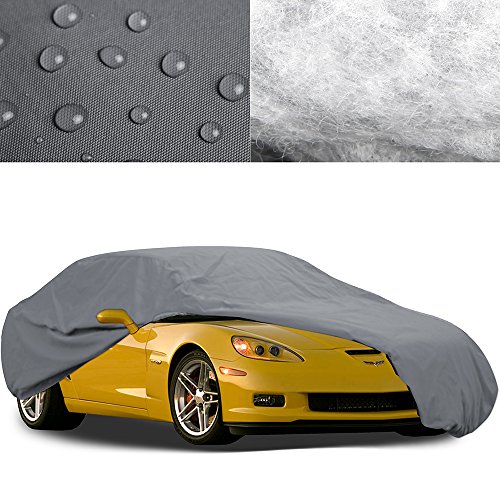 Chevy Corvette Executive Storm-Proof Car Cover by OxGord® - 100% Water-Proof 7 Layers - Ready-Fit / Semi Custom