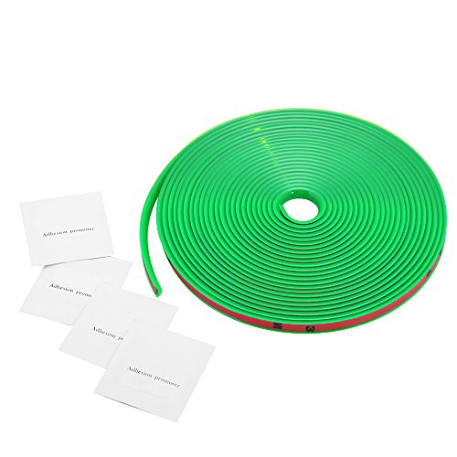 Green 14-22 Inch Wheel Rim Protector Decorator Tire Guard Line Rubber Moulding + 3M Adhesive Tape For Buick Cadillac Chevrolet Dodge GMC Ford Jeep
