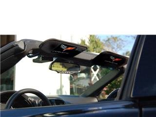 Corvette C5 BLACK Visor Airbag Decal Covers, Domed, Heavy Weight Foil & Epoxy, Pair Corvette C5 BLACK Visor Airbag Decal Covers, Domed, Heavy Weight Foil & Epoxy, Pair