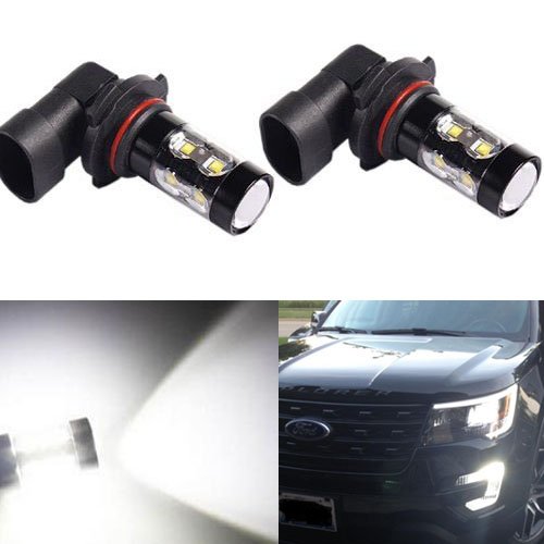 JDM ASTAR Extremely Bright Max 50W High Power H10 9145 LED Bulbs for DRL or Fog Lights, Xenon White