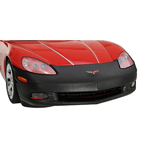C6 Corvette Front Bra with Embroidered Crossflag Emblem Fits: 05 through 13 Corvettes Base Coupe and Convertible (Will Not fit GS ZO6 ZR1)
