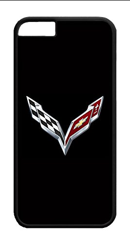 iPhone 6 Plus Case 6S Plus Case,Custom Design Chevrolet Corvette C7 crossed flags logo Personalized Bumper Cover Hard Plastic PC Case for iPhone 6 Plus 5.5Inch