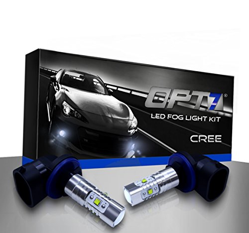 OPT7® 881 CREE LED DRL Fog Light Bulbs - 5000K Bright White- Plug-n-Play (Pack of 2)