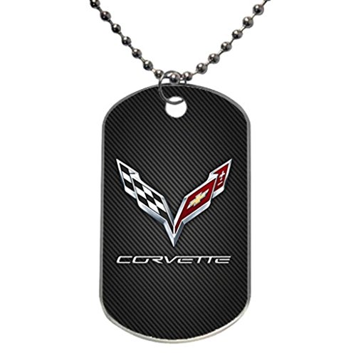 corvette logo Custom OvaL Dog Tag (Large Size) Pet Tag Pendant Necklace Chain by Akon Ahzhe