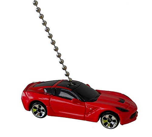 Maisto 2014 Red '14 CORVETTE Stingray sports Car Ceiling FAN PULL light chain
