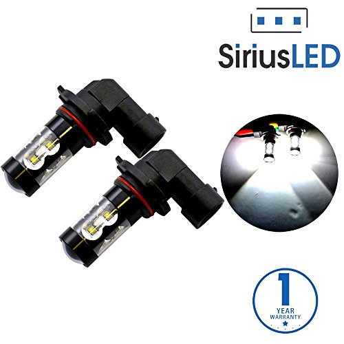 SiriusLED Extremely Bright 50W Projector LED Bulbs for Fog Lights Daytime Running DRL Driving 9006 HB4 6000K Xenon White SiriusLED Extremely Bright 50W Projector LED Bulbs for Fog Lights Daytime Running DRL Driving 9006 HB4 6000K Xenon White