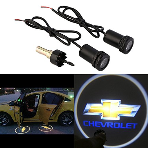 WONFAST® For CHEVROLET Car Auto Laser Projector Logo Illuminated Emblem Under Door Step courtesy Light Lighting symbol sign badge LED Glow Performance