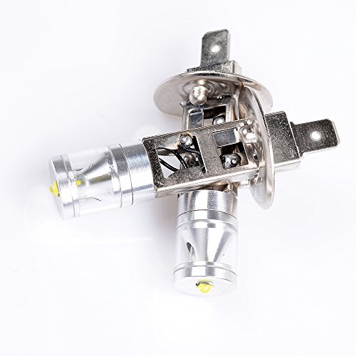 2X Xenon White 6000K 30W Aluminum H1 LED 3-CREE XB-D DRL Driving Fog Light Bulb For Ford GMC Chevrolet Dodge