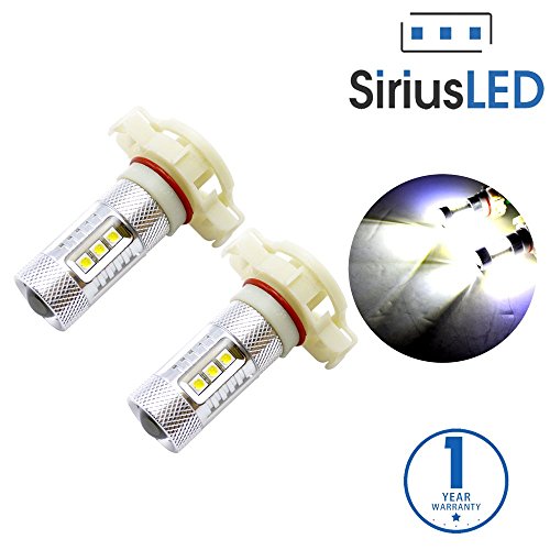 SiriusLED Extremely Bright 80W High Power CREE Projector LED Bulbs for Car Fog Lights Daytime Running DRL Driving H16 5202 9009 6000K Xenon White SiriusLED Extremely Bright 80W High Power CREE Projector LED Bulbs for Car Fog Lights Daytime Running DRL Driving H16 5202 9009 6000K Xenon White