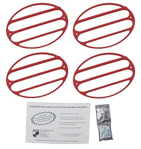 C5 Corvette 4pc Custom Painted Tail Light Cover Grilles - Magnetic Red 86 86U WA127B C5 Corvette 4pc Custom Painted Tail Light Cover Grilles - Magnetic Red 86 86U WA127B