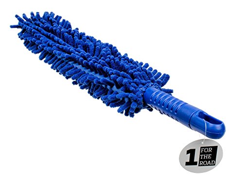 1 FOR THE ROAD Auto - Car Interior & Exterior Microfiber Detail Duster; Long, Washable, Foldable, Flexible, 22 Inches | Unlimited Lifetime Warranty Available Exclusively on Amazon