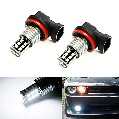 iJDMTOY® Xenon White 15-SMD High Power H11 H8 LED Bulbs For Fog Lights Driving Lamps