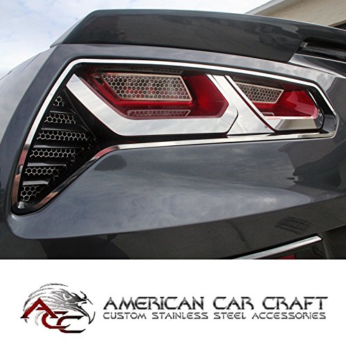 C7 Corvette Stingray Tail Light Trim Kit Polished Stainless Steel Taillights Fits: All 14 through 16 Corvettes