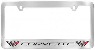 C5 Corvette License Plate Frame with C5 Flags